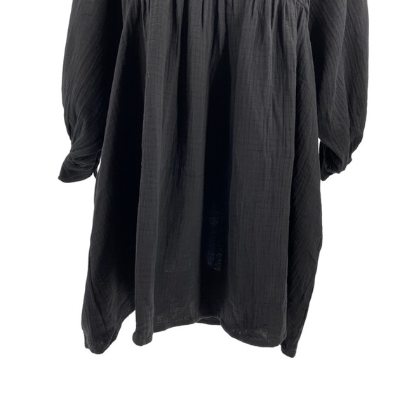 Pomander Place NEW Black Gauze Millie Swing Casual Relaxed Fit Mini Dress Size M - Picture 5 of 11
